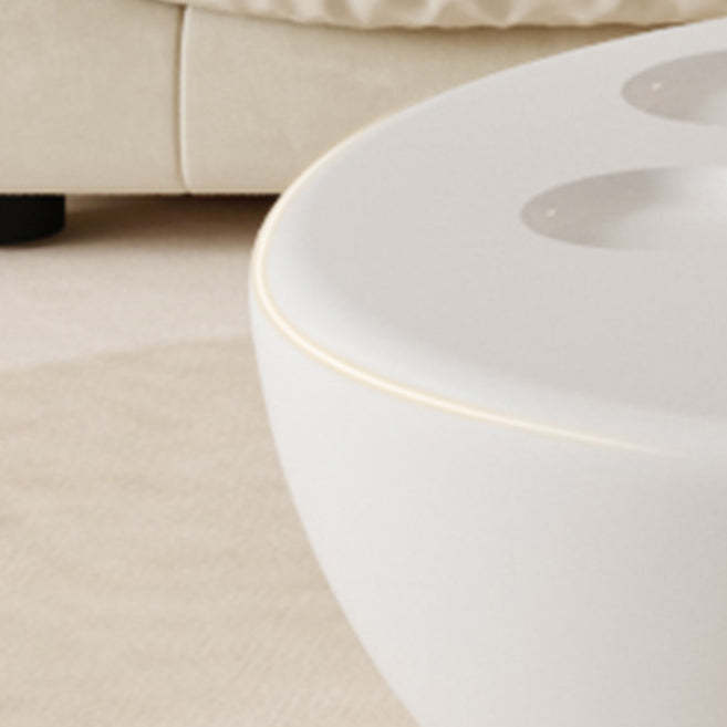 Contemporary Round Wood Plastic Table