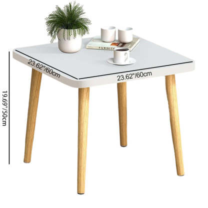 Japanese Square Wood End Table