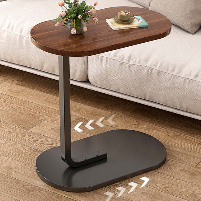 Minimalist end oval wood end & side tables