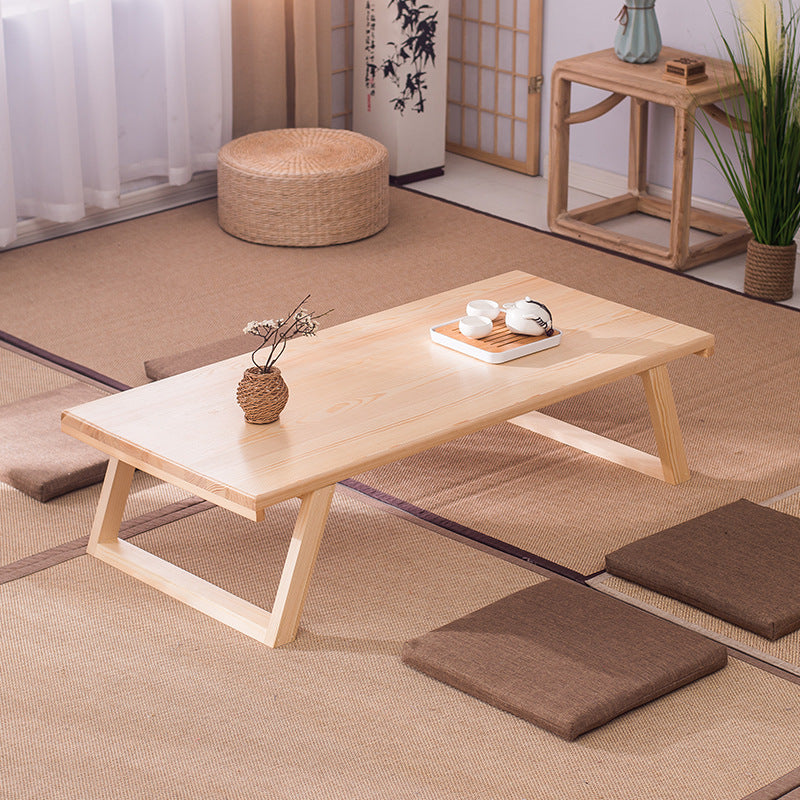Japanese Rectangular Wood Coffee Table