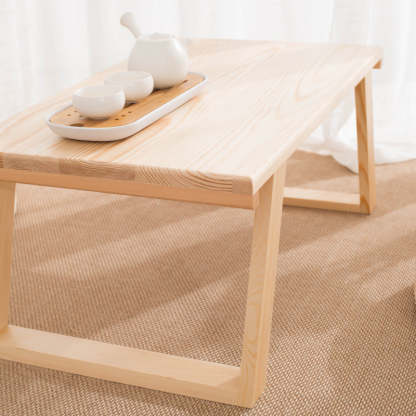 Japanese Rectangular Wood Coffee Table