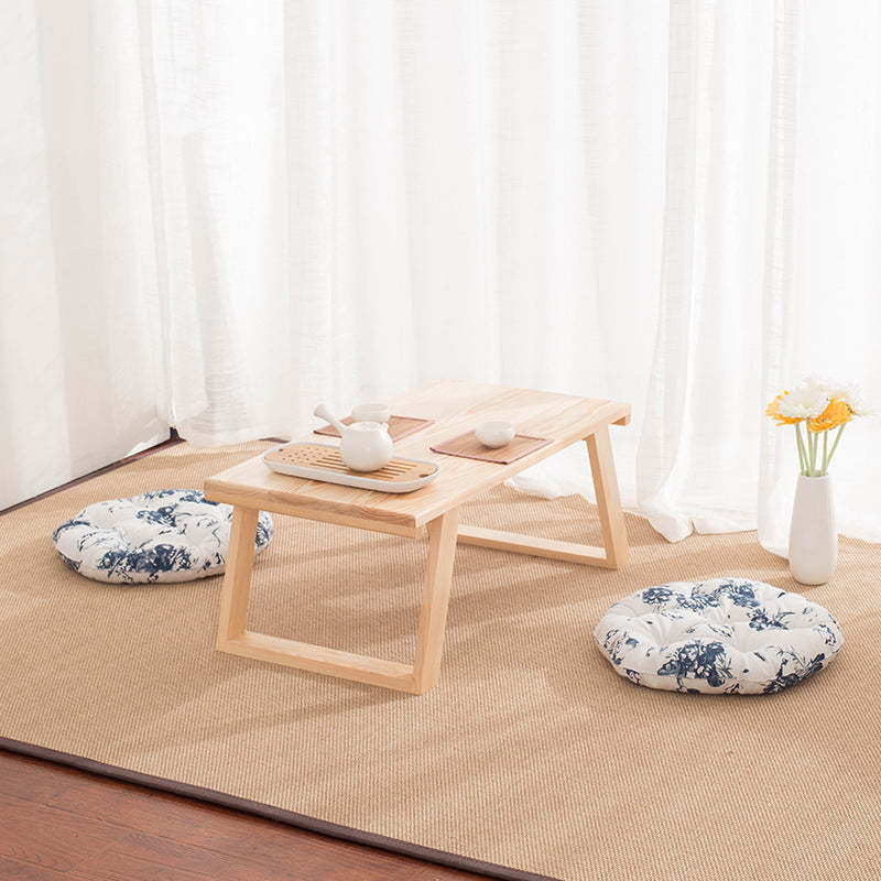 Japanese Rectangular Wood Coffee Table — Wood Color