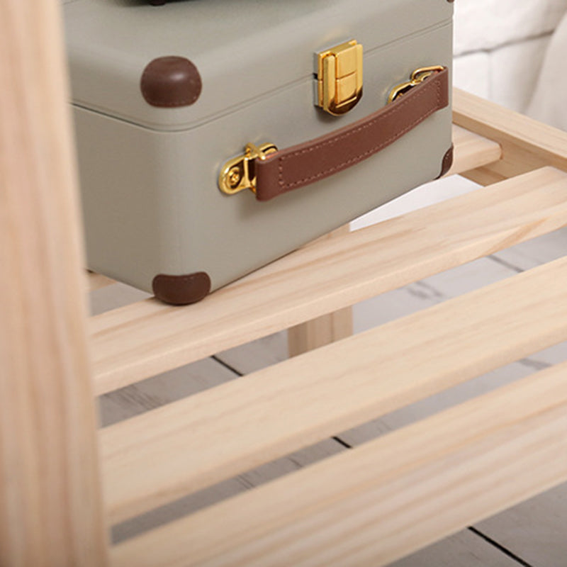 Minimalist Wood Glass 2-Tier End Table