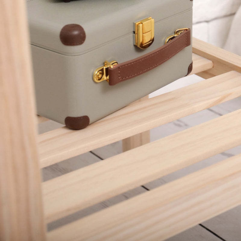 Minimalist Wood Glass 2-Tier End Table