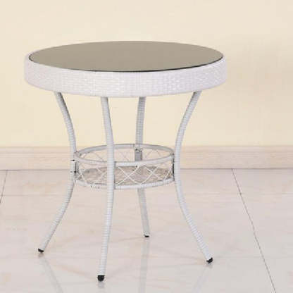 Minimalist Round Plastic Glass Coffee Table