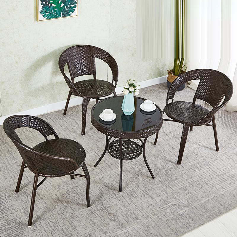 Minimalist Round Plastic Glass Coffee Table