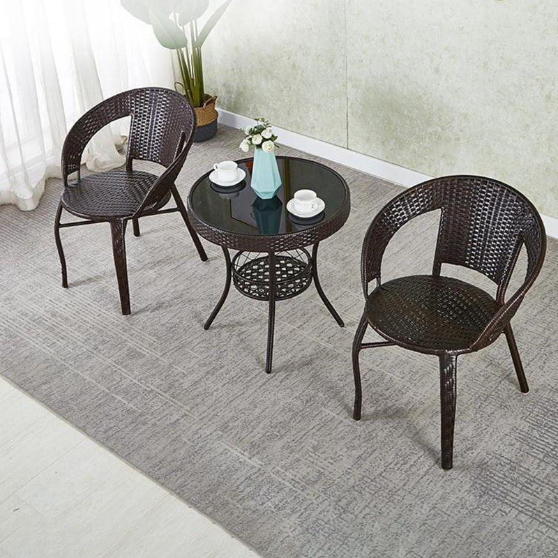 Minimalist Round Plastic Glass Coffee Table