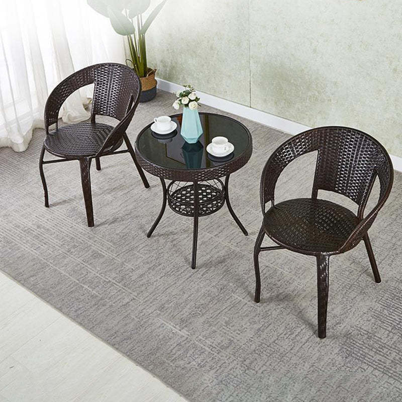 Minimalist Round Plastic Glass Coffee Table