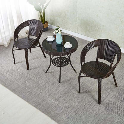 Minimalist Round Plastic Glass Coffee Table