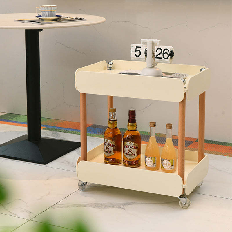 Nordic Plastic Acrylic End Table 2-Tier — White
