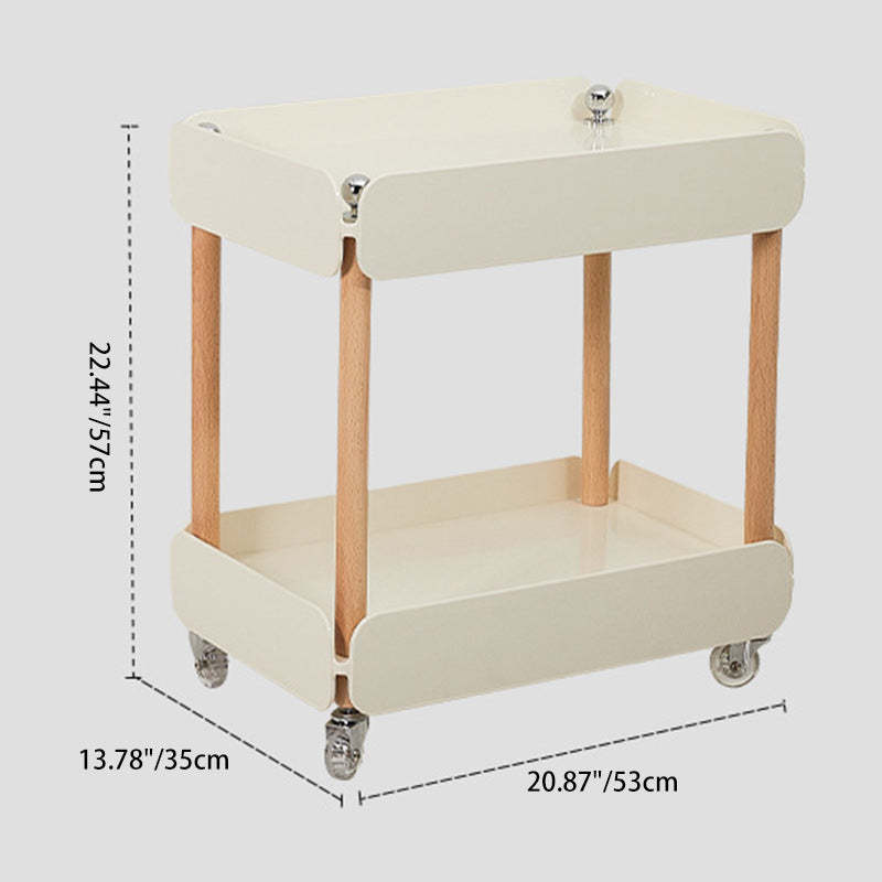 Nordic Plastic Acrylic End Table 2-Tier
