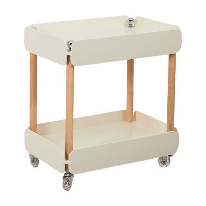 Nordic Plastic Acrylic End Table 2-Tier