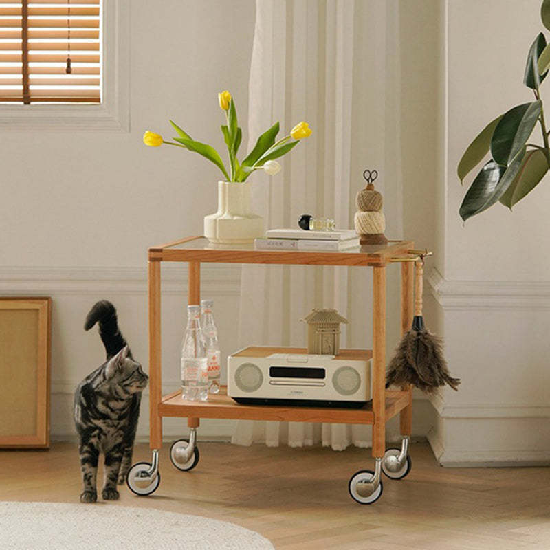 Nordic Wood 2-Tier End Table — Wood Color