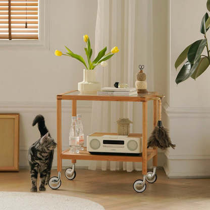 Nordic Wood 2-Tier End Table — Wood Color