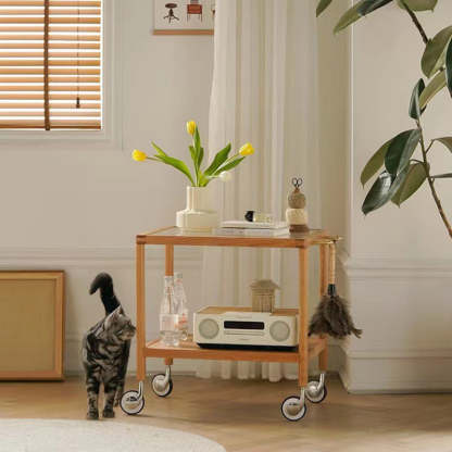 Nordic Wood 2-Tier End Table