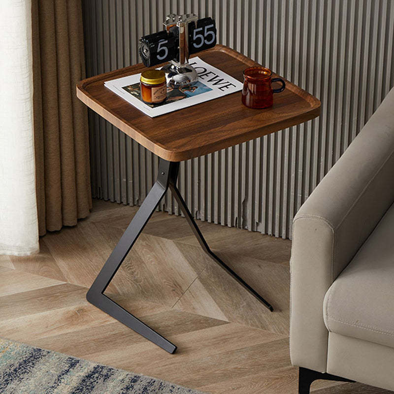 Nordic Wood Iron End Table — Round