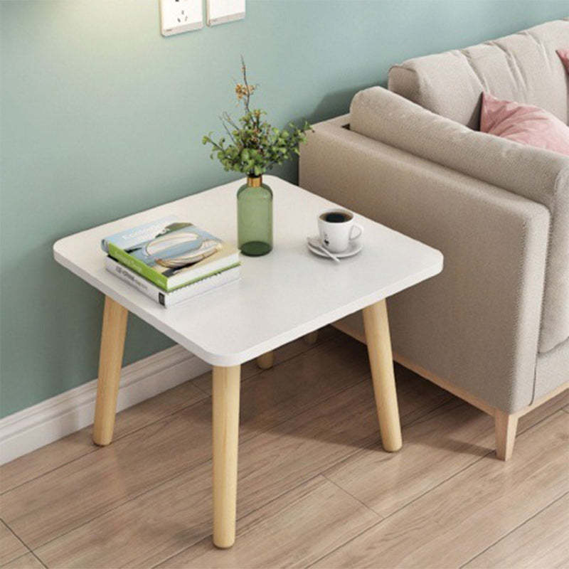 Minimalist Particle Board Wood End Table — 1 - White