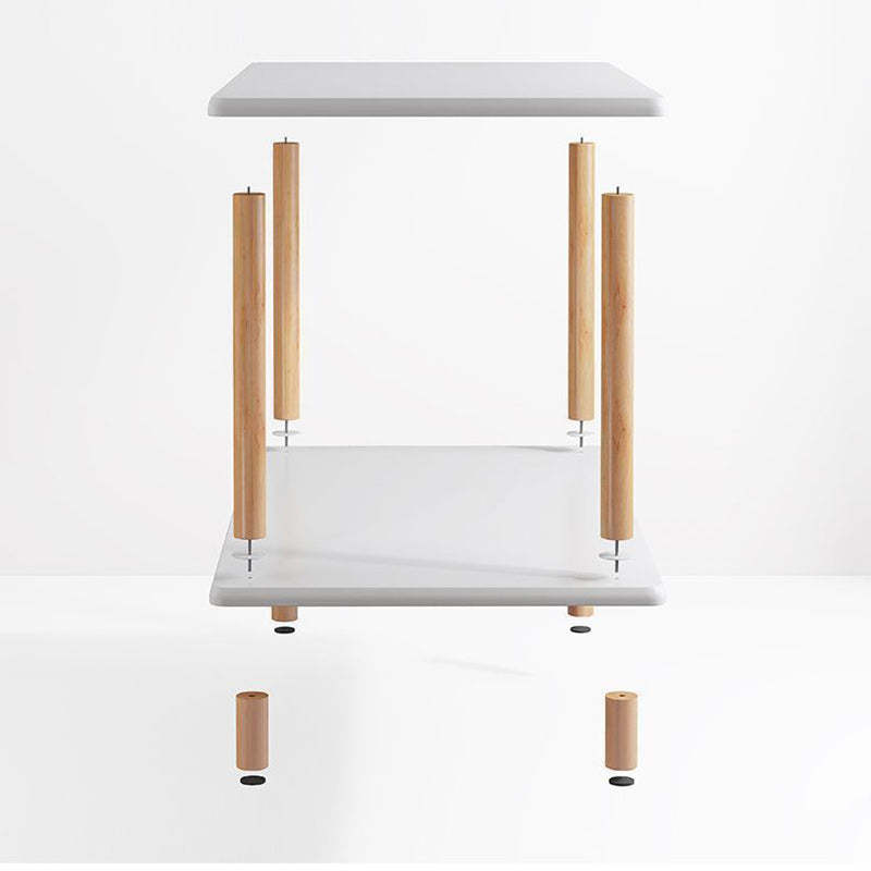 Minimalist Particle Board Wood End Table — 2 - Yellow
