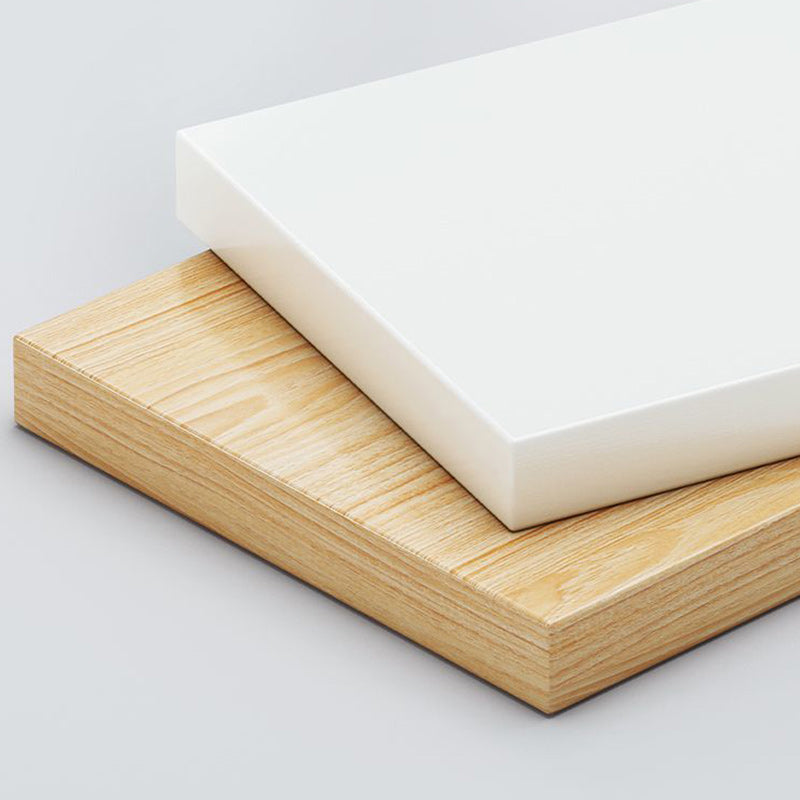 Minimalist Particle Board Wood End Table — 2 - Yellow