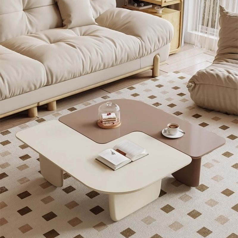 Contemporary Irregular Wood Removable Coffee Table