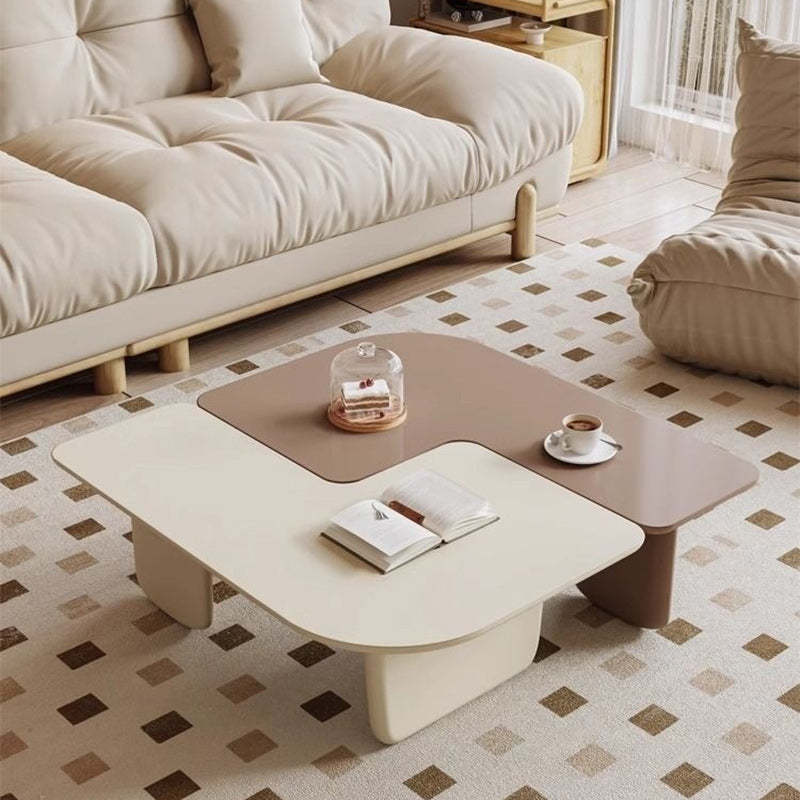 Contemporary Irregular Wood Removable Coffee Table