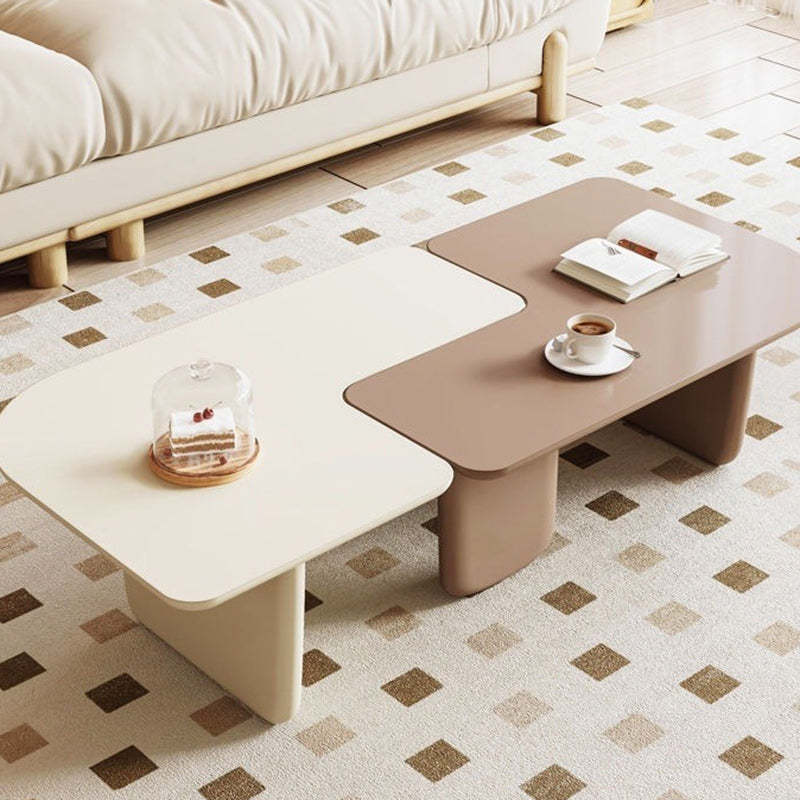 Contemporary Irregular Wood Removable Coffee Table