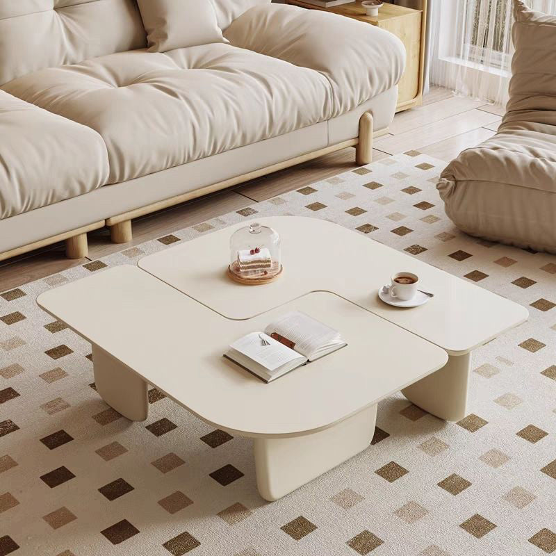 Contemporary Irregular Wood Removable Coffee Table