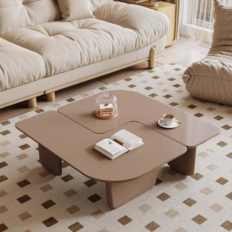 Contemporary Irregular Wood Removable Coffee Table