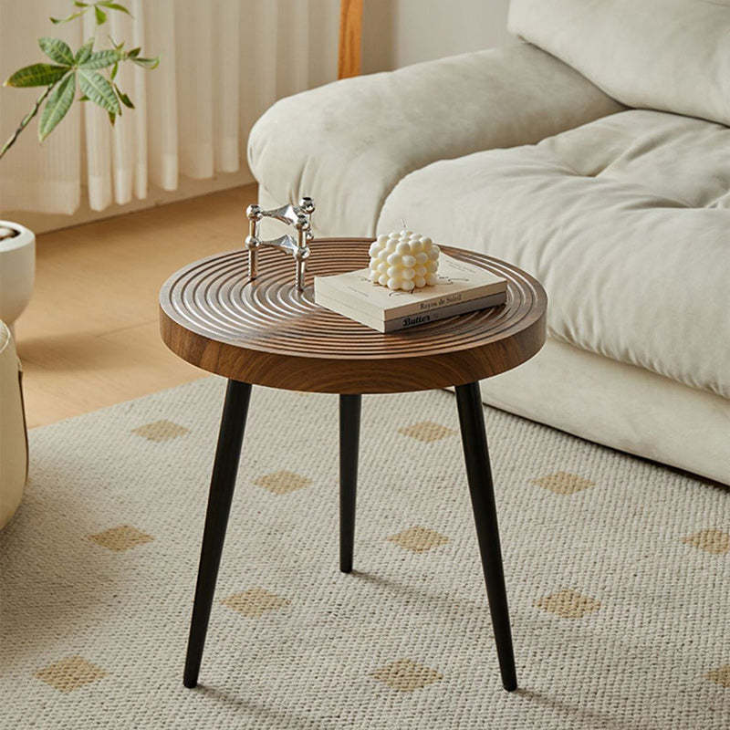 Retro Round Wood Coffee Table