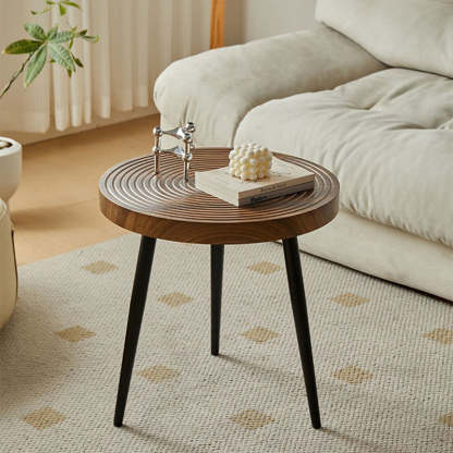 Retro Round Wood Coffee Table