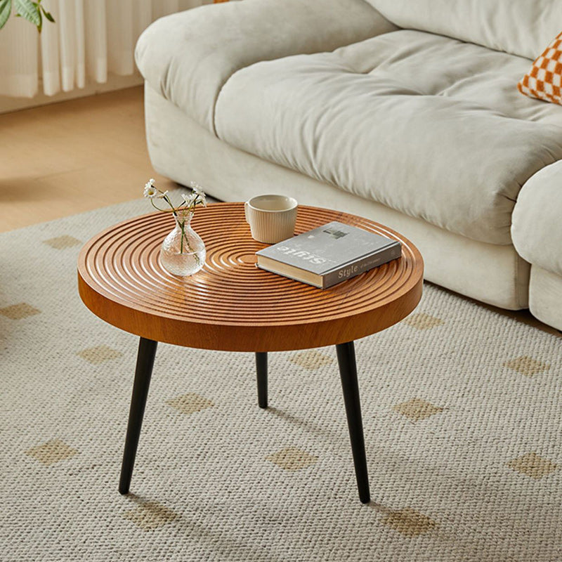 Retro Round Wood Coffee Table