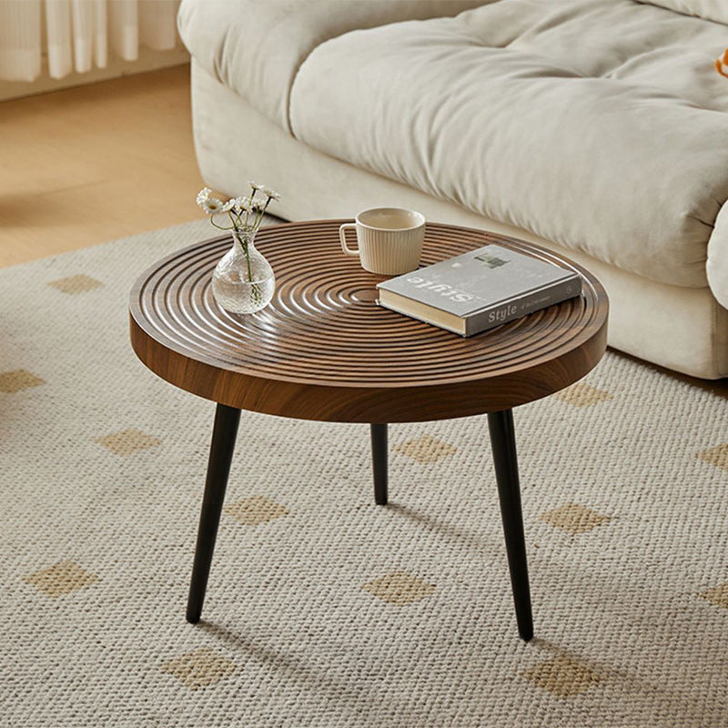 Retro Round Wood Coffee Table