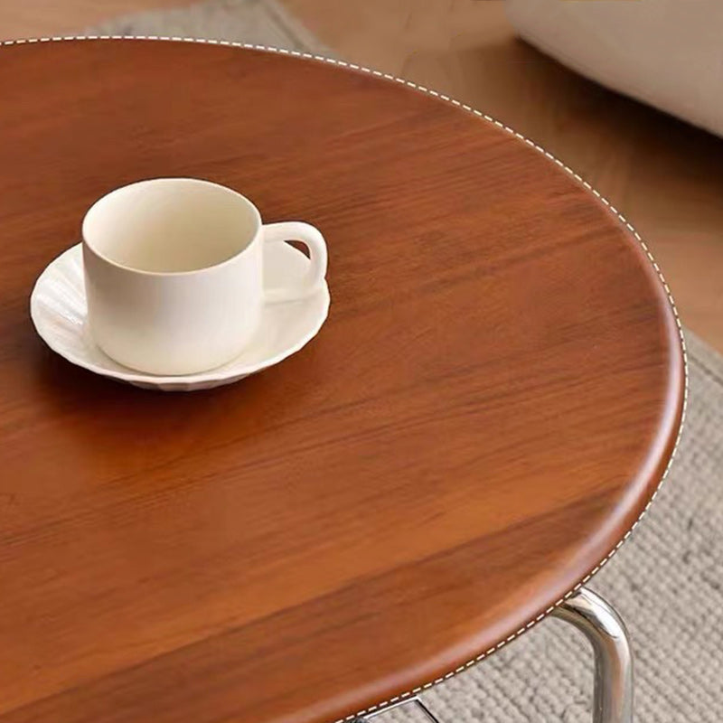 Nordic Oval Steel Wood Coffee Table