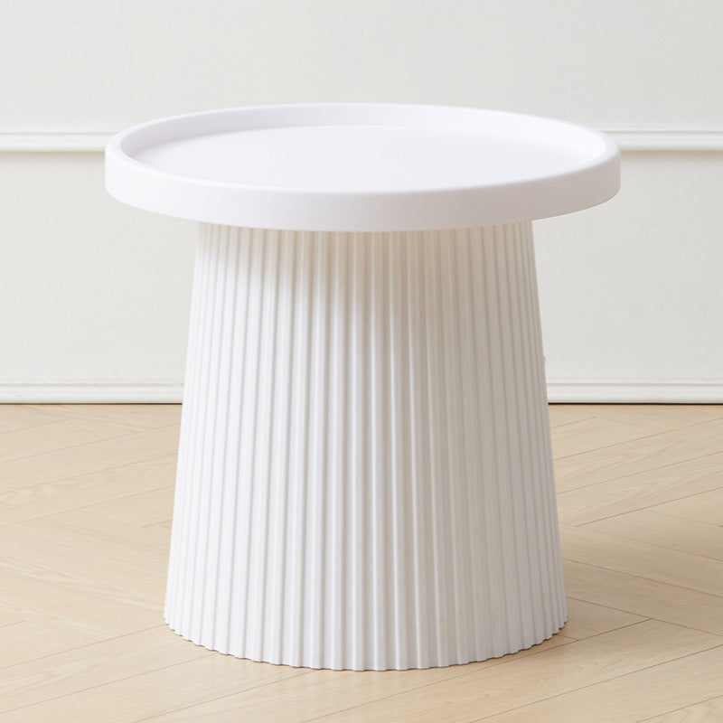 Contemporary Cylinder Plastic Acrylic Coffee Table