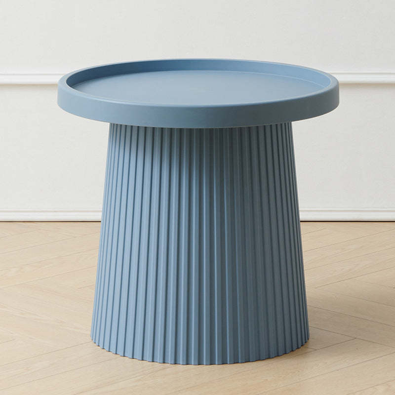 Contemporary Cylinder Plastic Acrylic Coffee Table