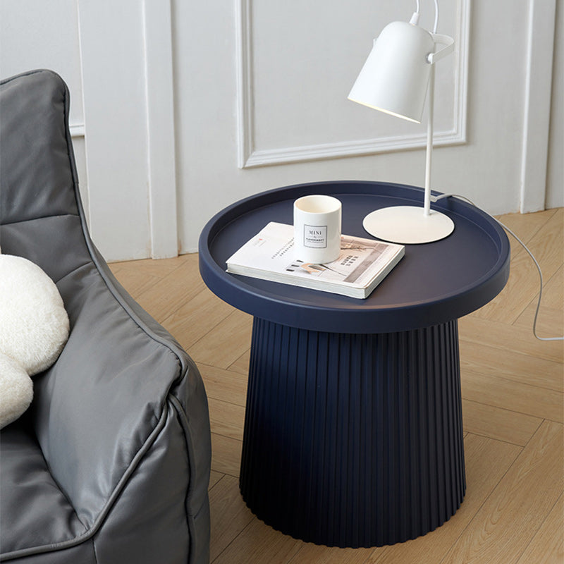 Contemporary Cylinder Plastic Acrylic Coffee Table