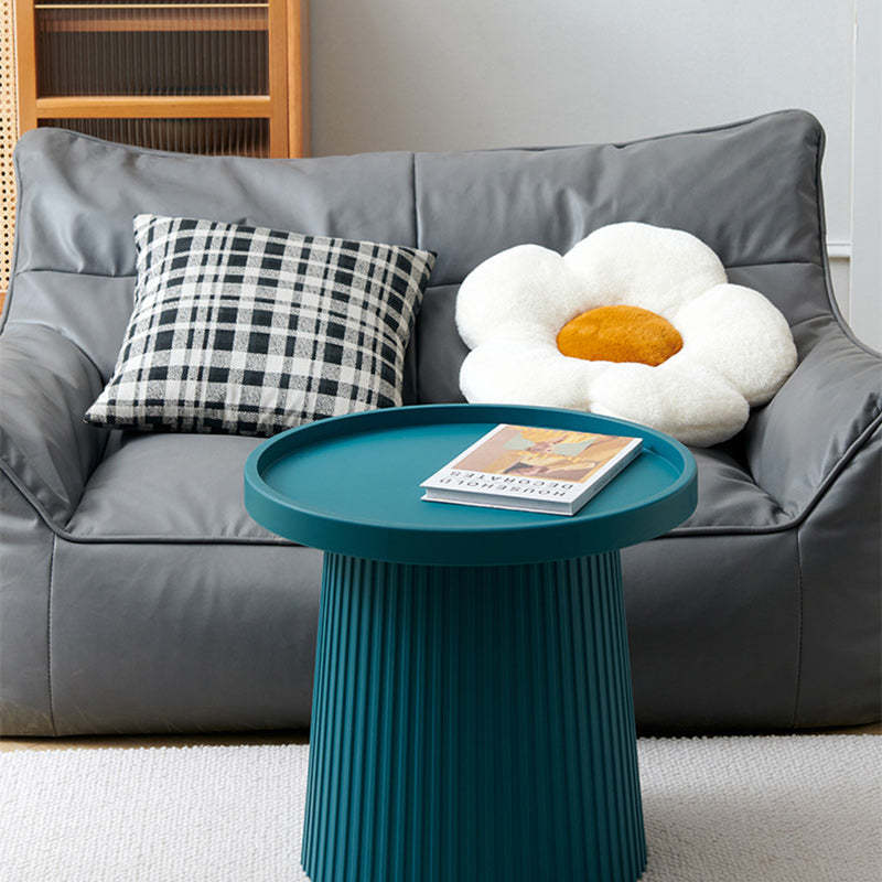 Gray acrylic cylinder coffee tables - creative — Peacock Blue