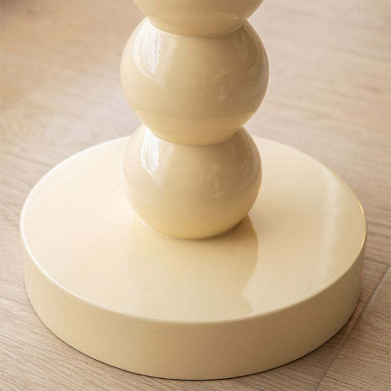 Vintage Round Wood End Table