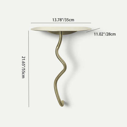 Contemporary Iron Curve Suspended End Table