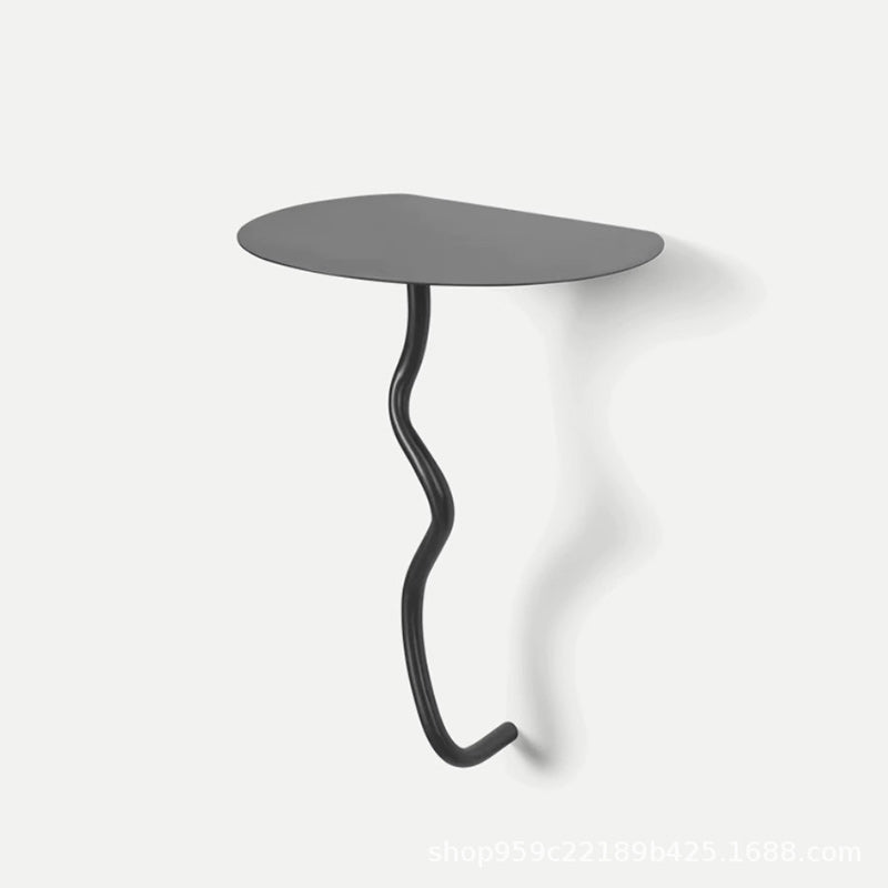 Contemporary Iron Curve Suspended End Table