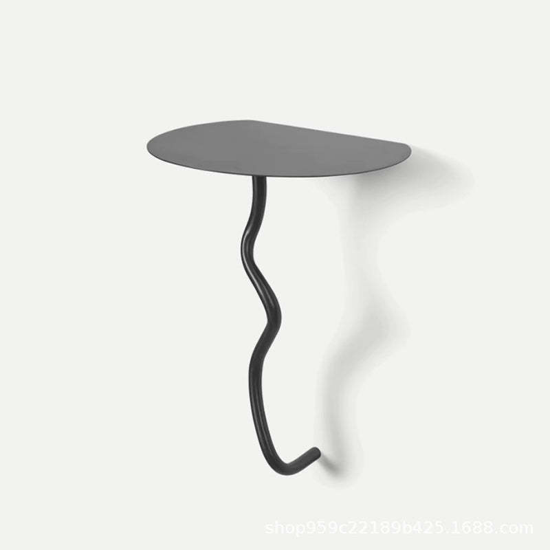Contemporary Iron Curve Suspended End Table