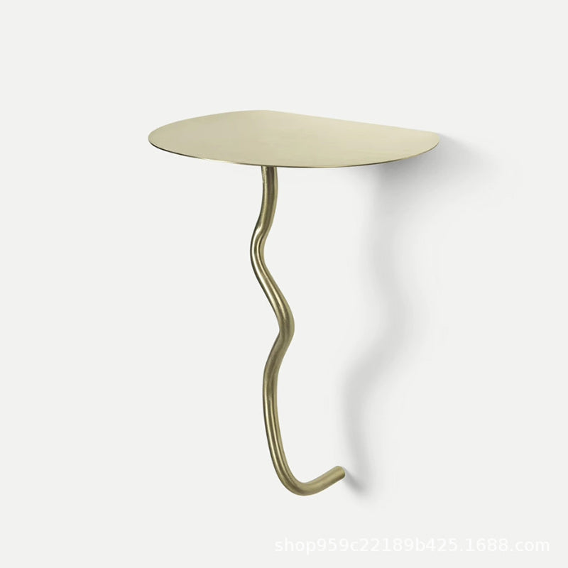 Contemporary Iron Curve Suspended End Table