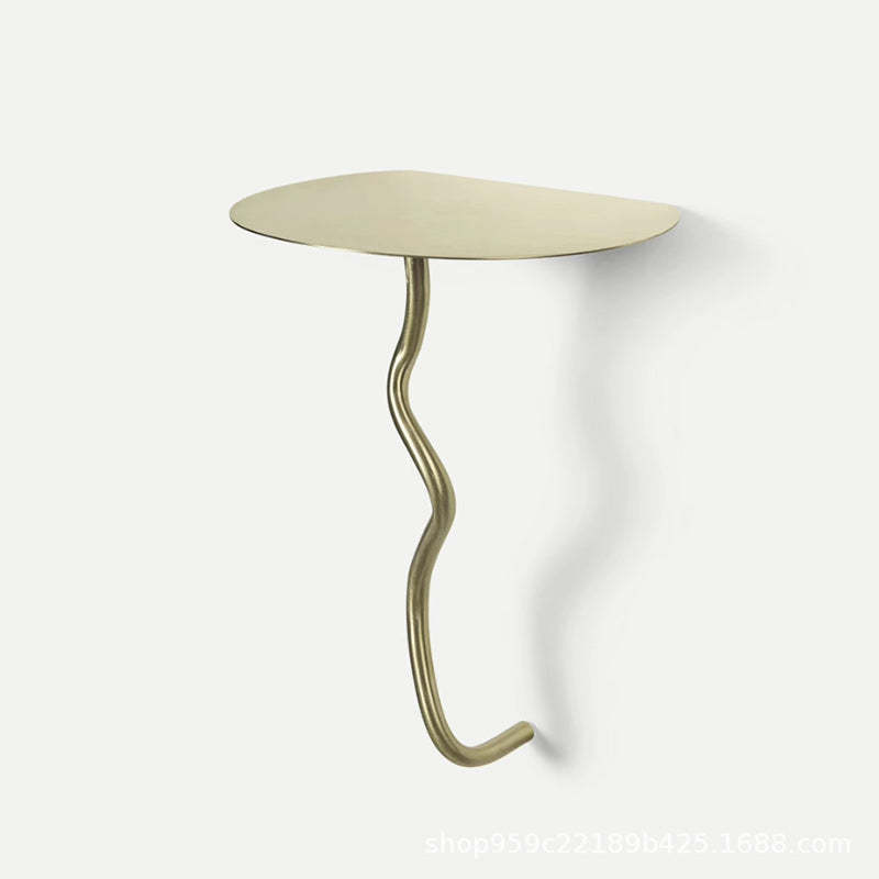 Contemporary Iron Curve Suspended End Table