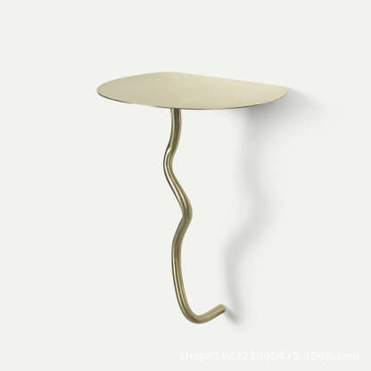 Contemporary Iron Curve Suspended End Table