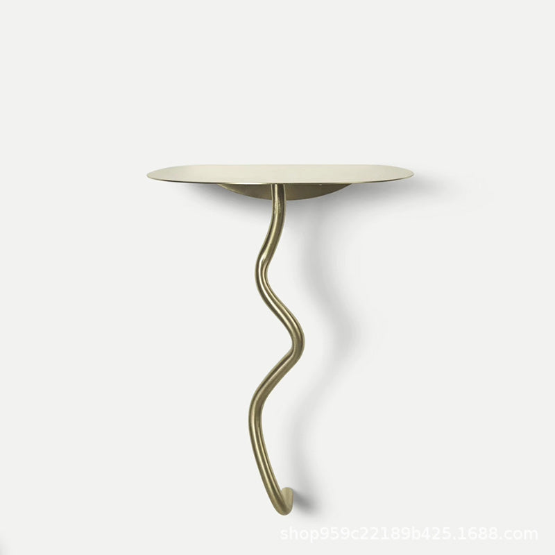Contemporary Iron Curve Suspended End Table