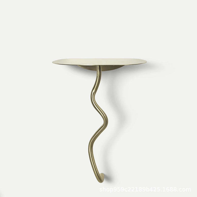Contemporary Iron Curve Suspended End Table