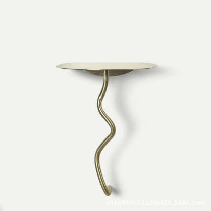 Contemporary Iron Curve Suspended End Table
