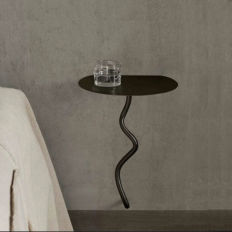 Contemporary Iron Curve Suspended End Table