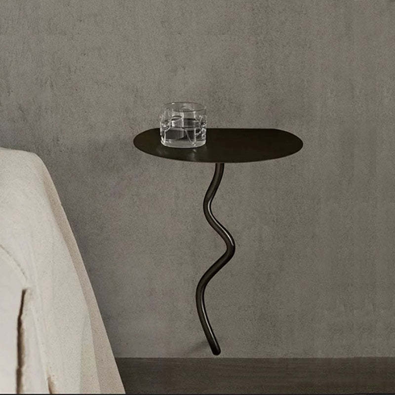 Creative end curve end & side tables in iron glass