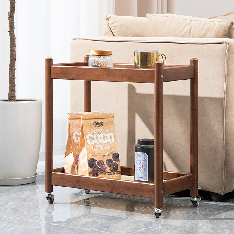 Minimalist Acrylic Bamboo End Table